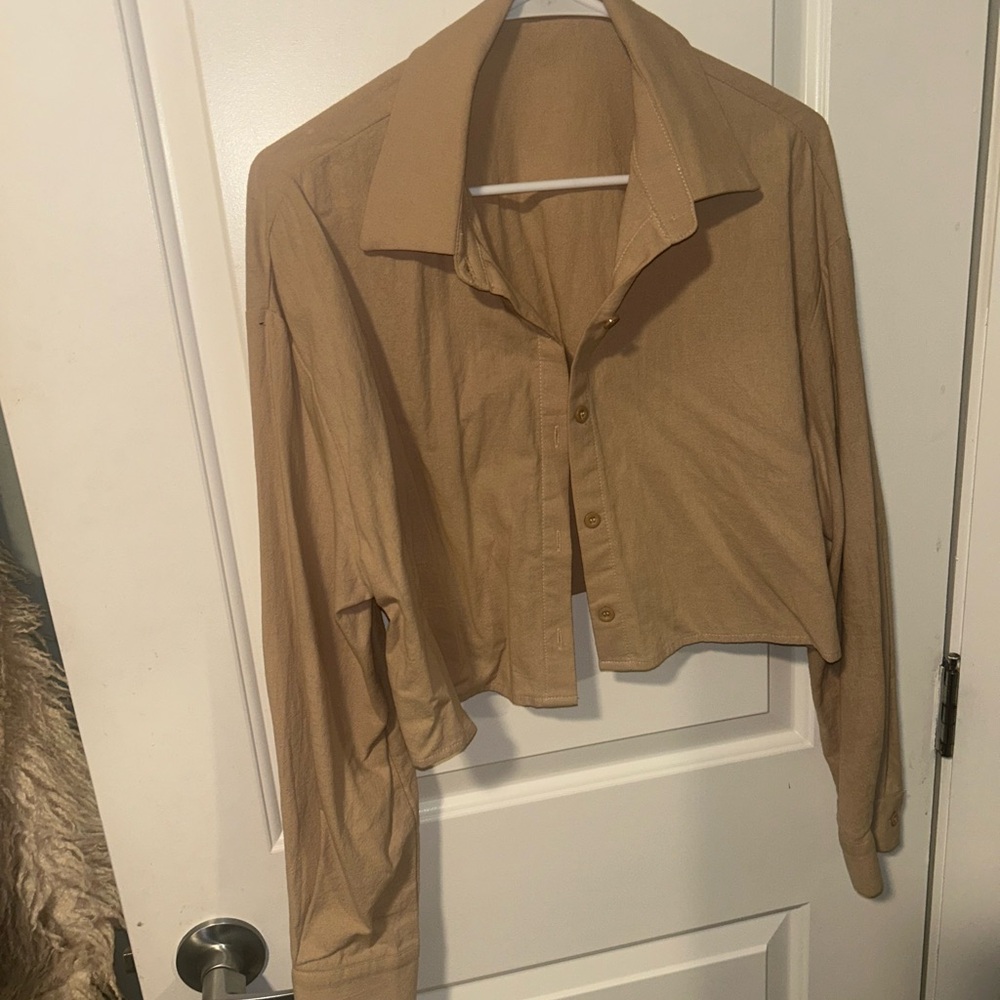 Tan Button-Up Shirt